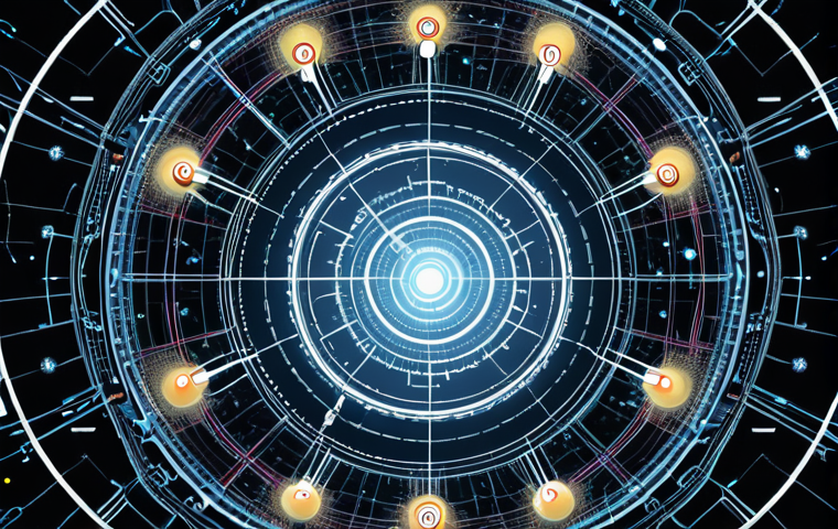 A dynamic and slightly chaotic digital landscape where streams of online reviews, social media comments, and forum discussions swirl around a central, abstract representation of a small business or individual. From above, a luminous, interconnected network of artificial intelligence (AI) begins to illuminate and organize this data, bringing clarity and structure. The image should convey the transformation from overwhelming information into actionable insights, emphasizing the power of AI to navigate and predict. Subtle cues of European or Italian digital aesthetics, with clean lines and a sense of modern efficiency, should be present.