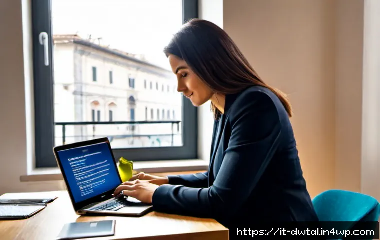 Home 11 성공적인 평판 관리를 위한 팁 - Photorealistic Italian small business owner in a bright Milan office, calmly reviewing customer feed...